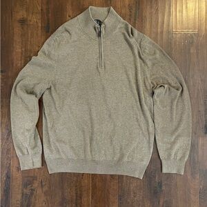 Jos. A. Bank Men's Zip-Neck Sweater in Taupe